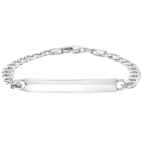 Silver Ladies' Curb Id Bracelet 7.35